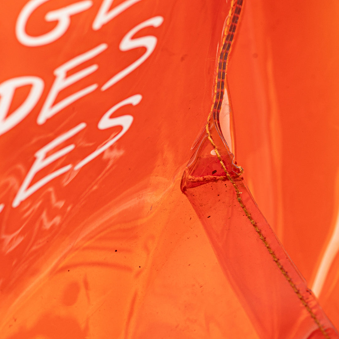 Vinyl Souvenir De L Exposition Kelly Handbag Orange - Gaby Paris
