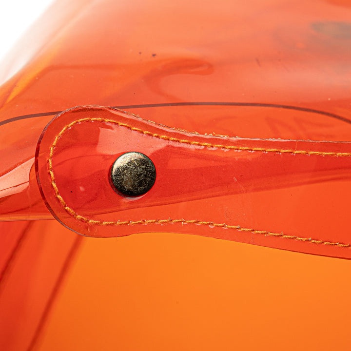 Vinyl Souvenir De L Exposition Kelly Handbag Orange - Gaby Paris