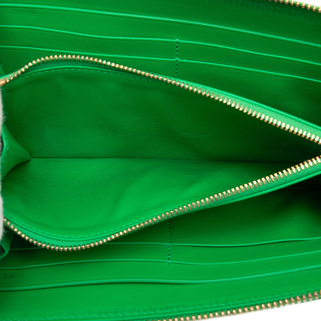 Bottega Veneta Nappa Intrecciato Zip Around Portefeuille