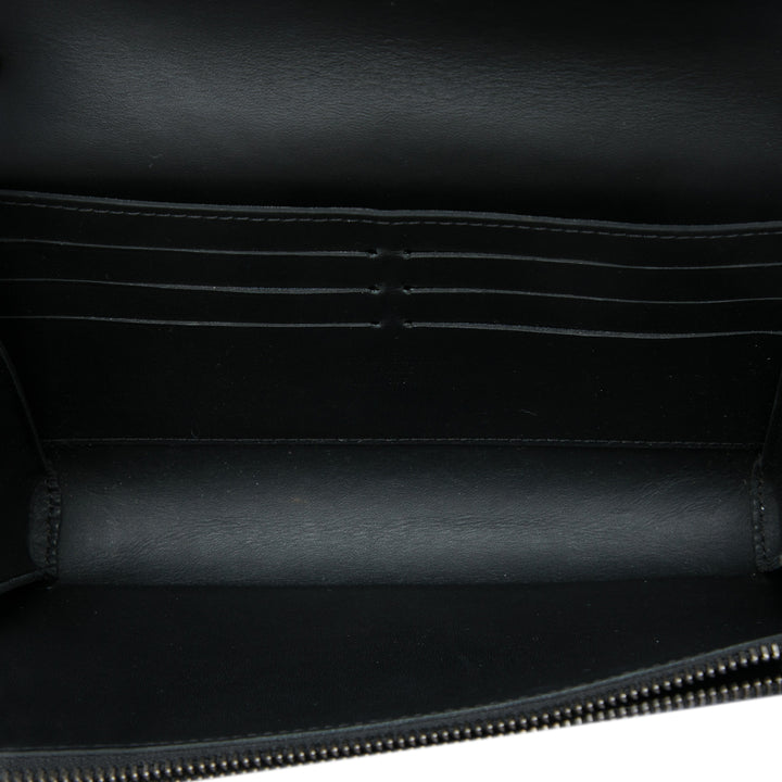 Graphic Imprimé Twist Wallet on Chain Cuir de veau Blanc
