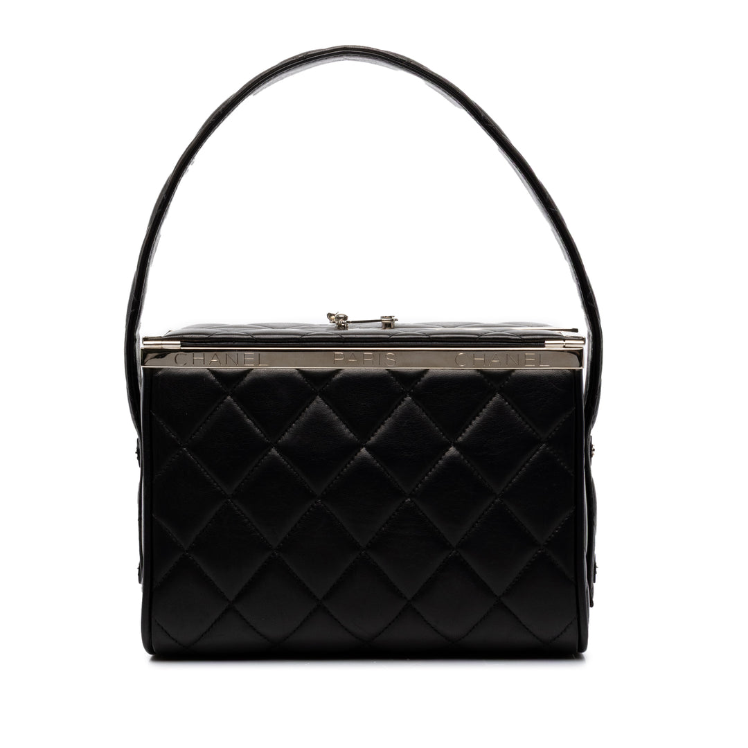 Chanel Matelassé Sac boîte Cuir d'agneau Noir – vue principale – GABY PARIS