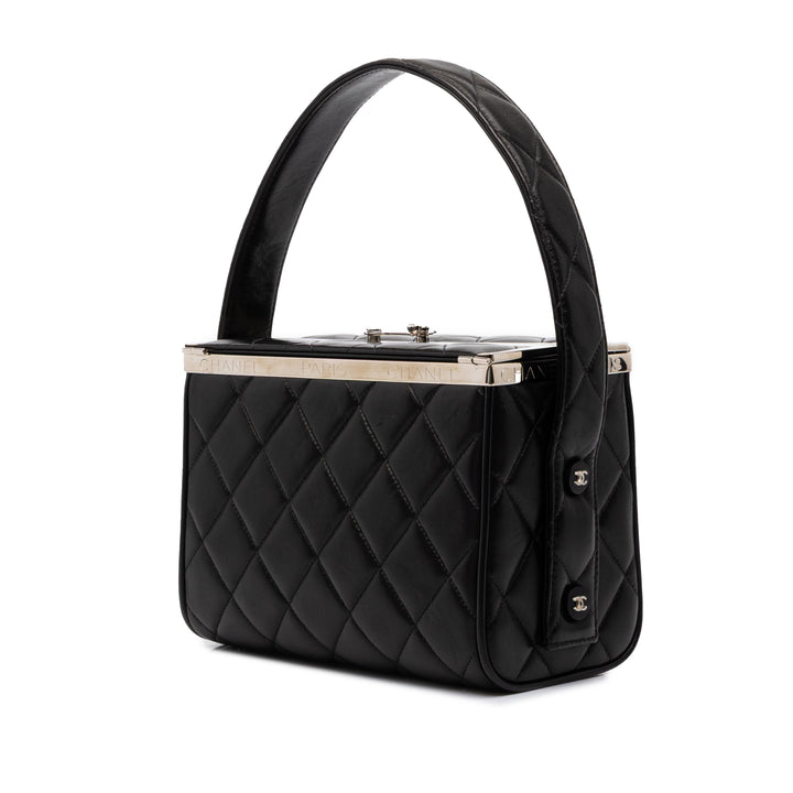 Chanel Matelassé Sac boîte Cuir d'agneau Noir – vue 2 – GABY PARIS