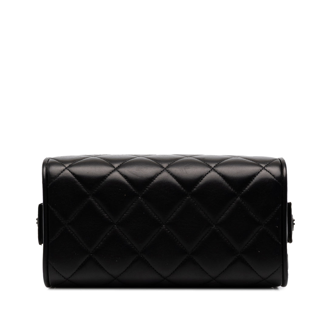 Chanel Matelassé Sac boîte Cuir d'agneau Noir – vue 3 – GABY PARIS