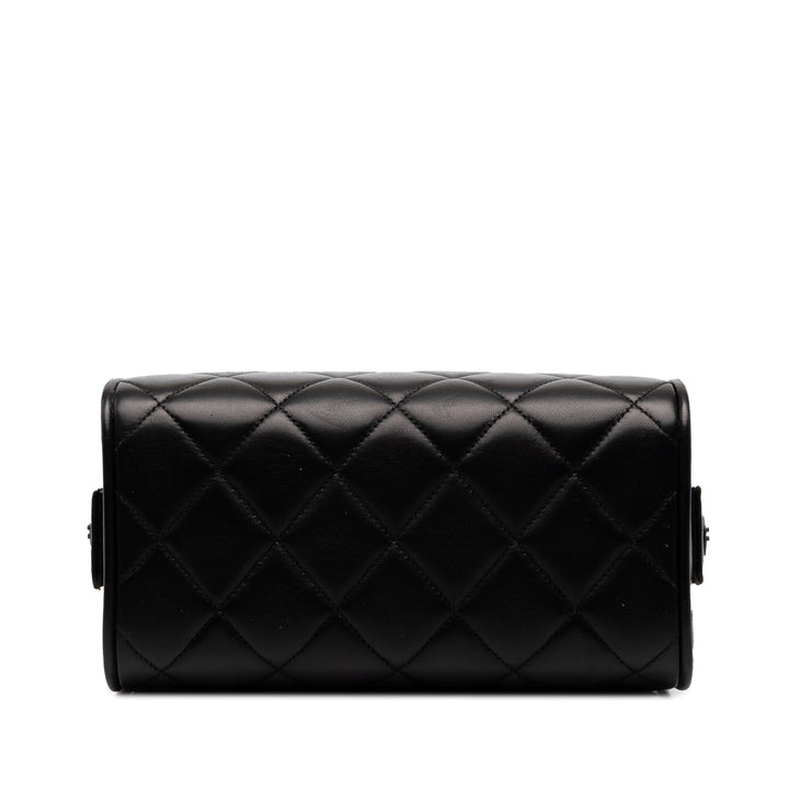 Chanel Matelassé Sac boîte Cuir d'agneau Noir – vue 3 – GABY PARIS