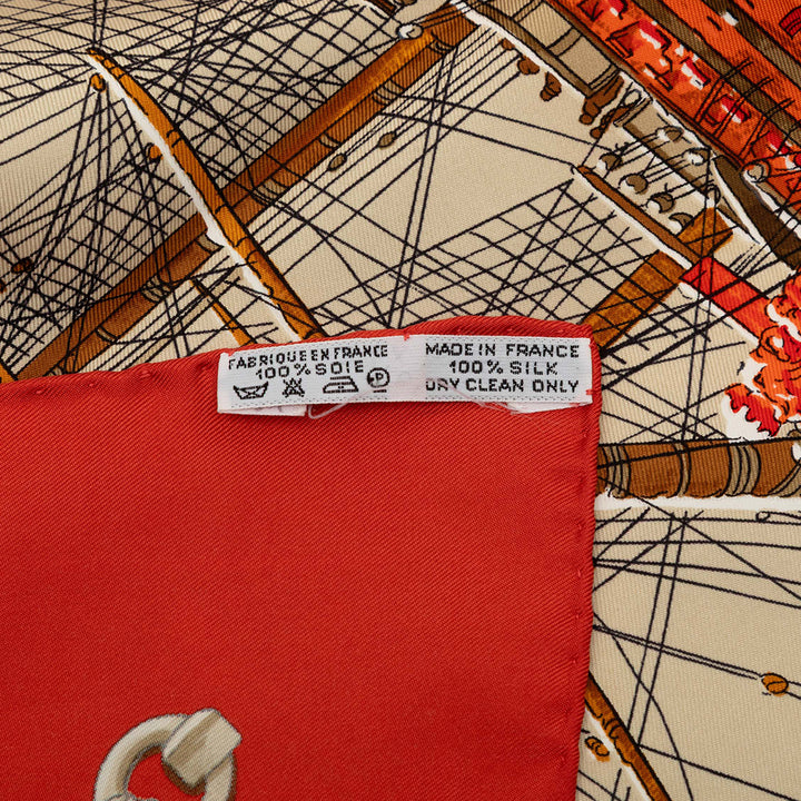 Hermès Marine et Cavalerie Soie Foulard 90