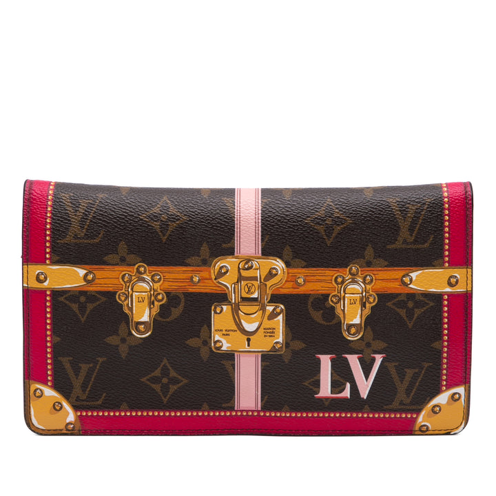 Louis Vuitton Monogram Summer Trunks Pochette Weekend Marron