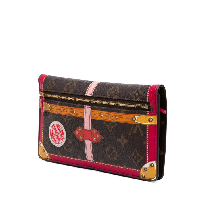Louis Vuitton Monogram Summer Trunks Pochette Weekend Marron