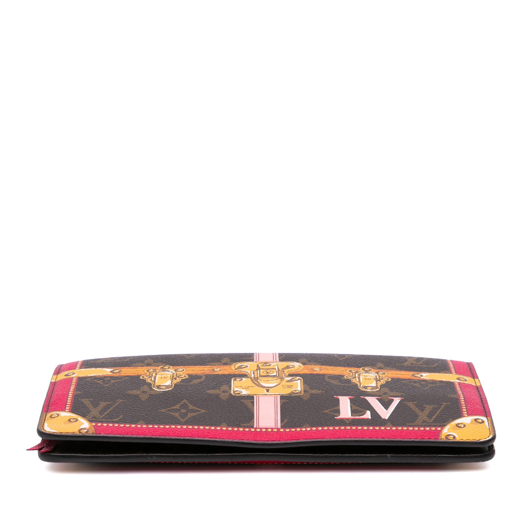 Louis Vuitton Monogram Summer Trunks Pochette Weekend Marron