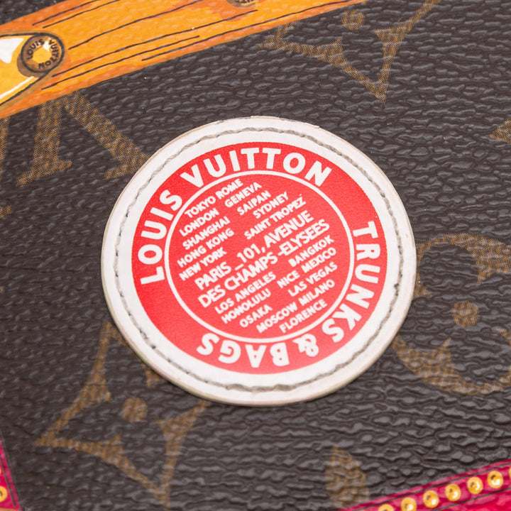 Louis Vuitton Monogram Summer Trunks Pochette Weekend Marron