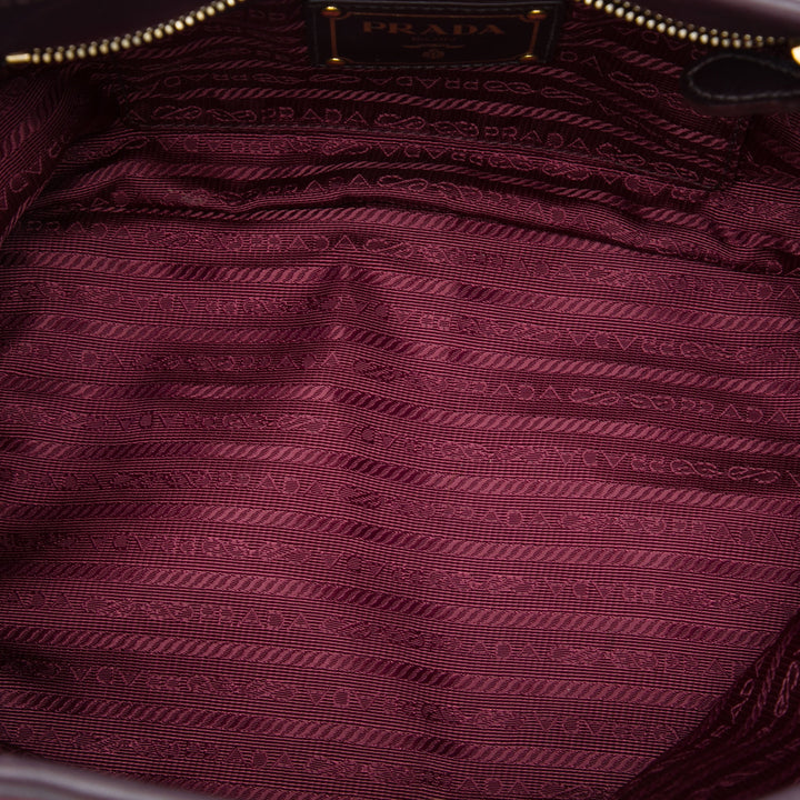 Prada Souple Veau à finitions Sac Tessuto Rouge – vue 4 – GABY PARIS