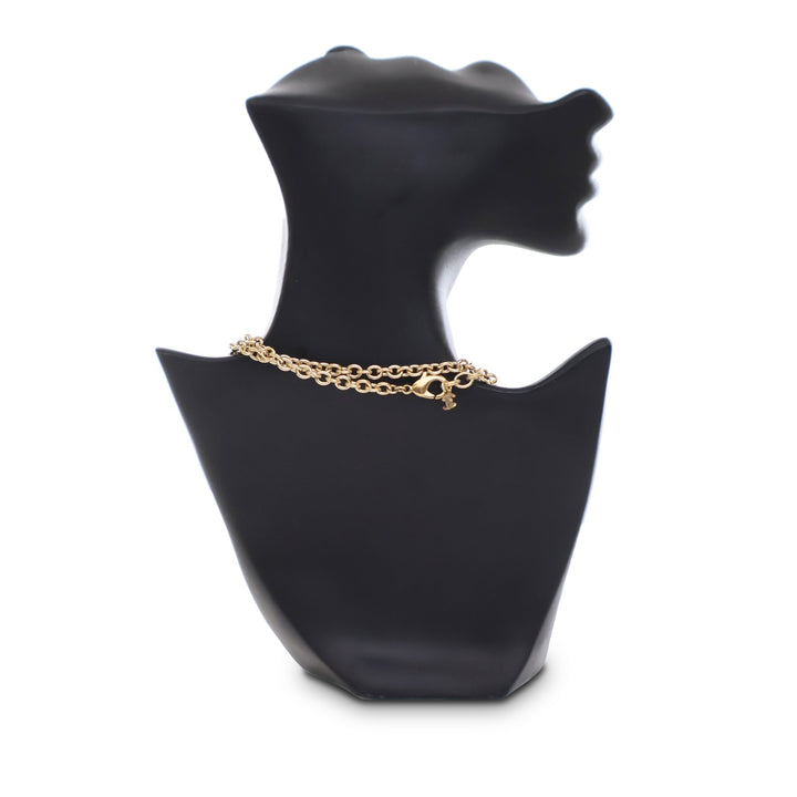 Gold Plated CC Long Chain Necklace Gold - Gaby Paris