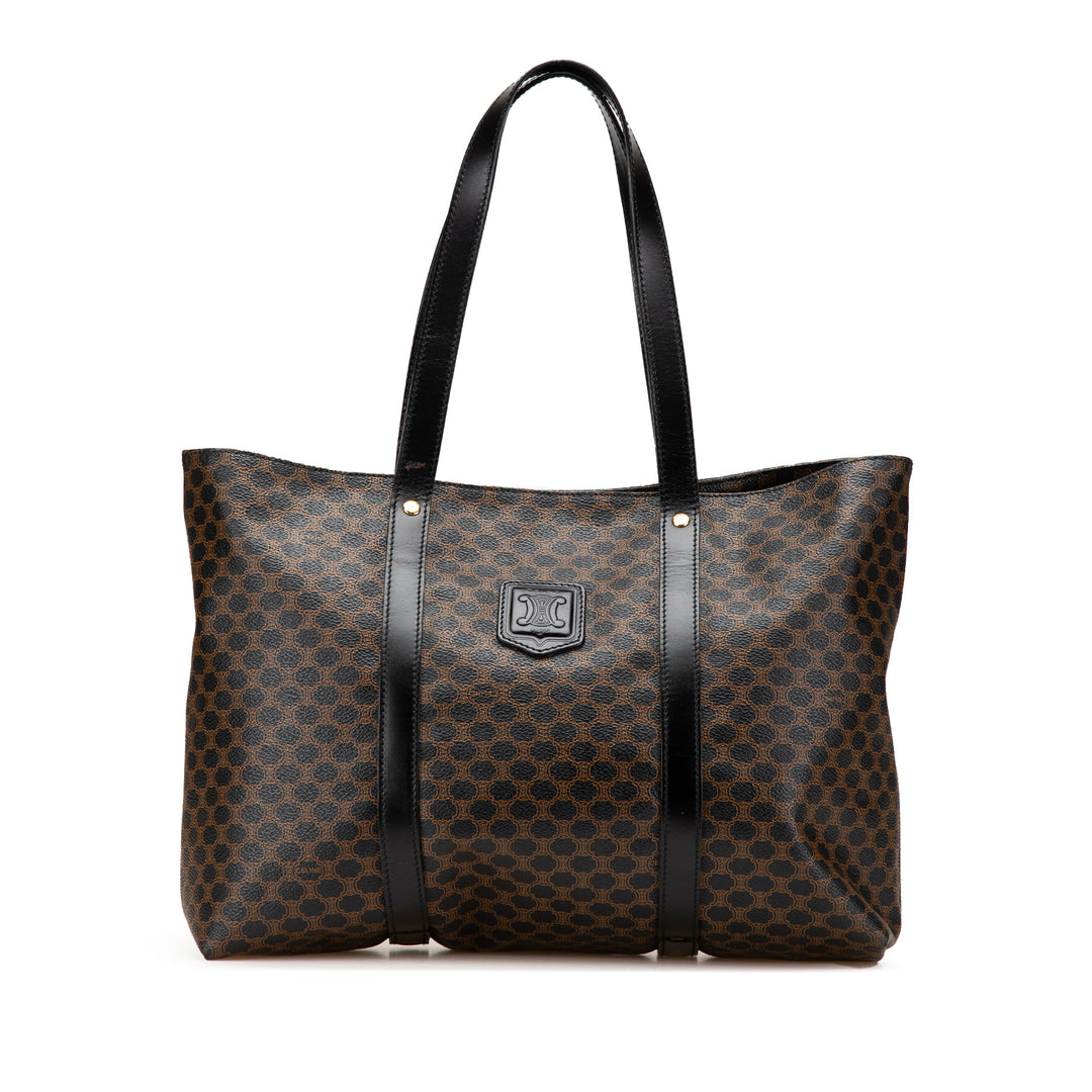 Macadam Coated Canvas Tote Black - Gaby Paris