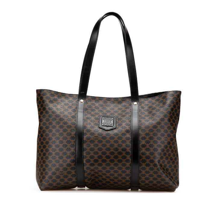 Macadam Coated Canvas Tote Black - Gaby Paris