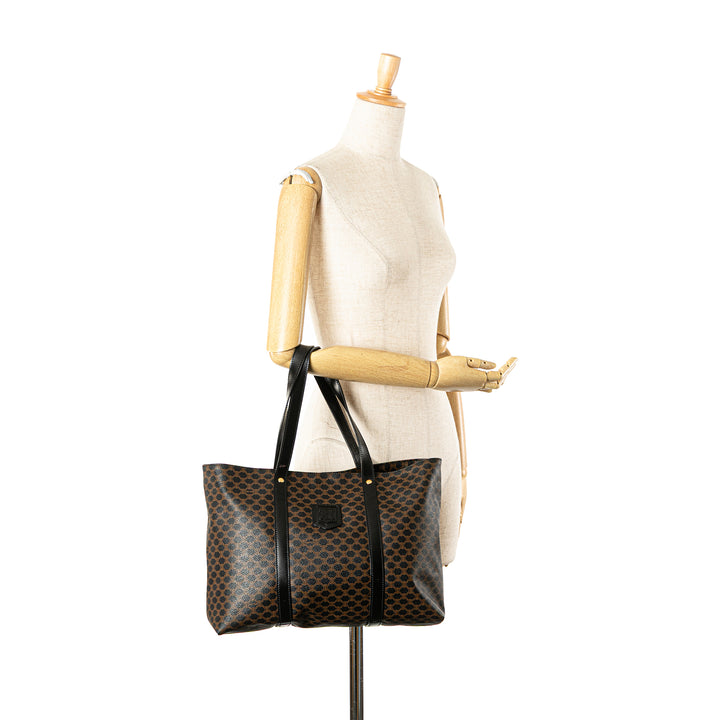 Macadam Coated Canvas Tote Black - Gaby Paris