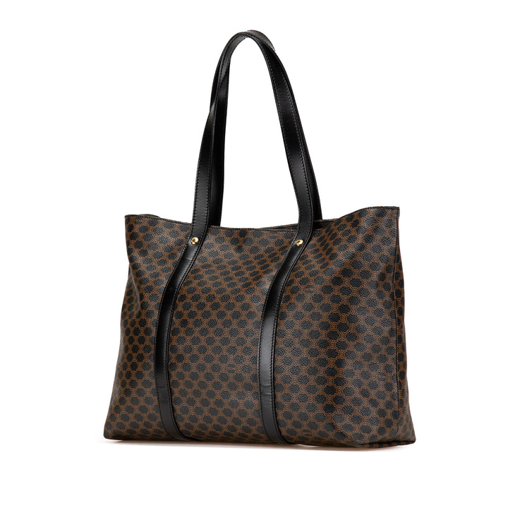 Macadam Coated Canvas Tote Black - Gaby Paris