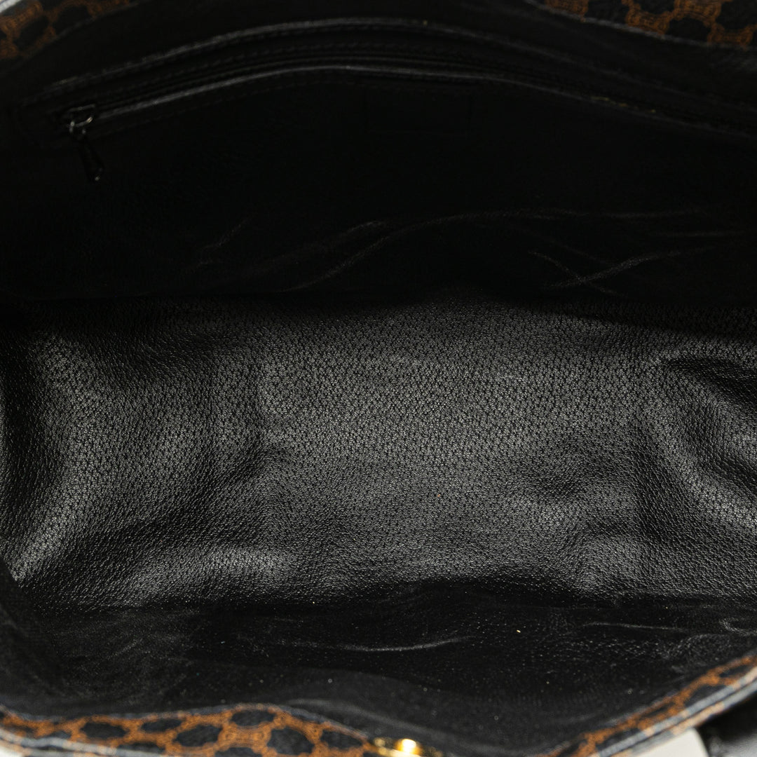 Macadam Coated Canvas Tote Black - Gaby Paris
