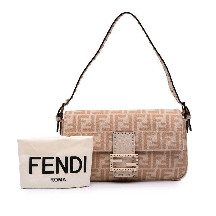 Fendi Zucca Laine Selleria Baguette
