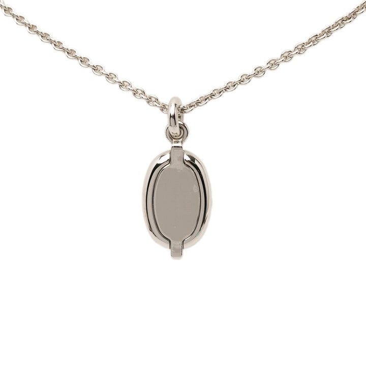 Palladium plaqué Maillon Pendant Collier Mini Other Argenté