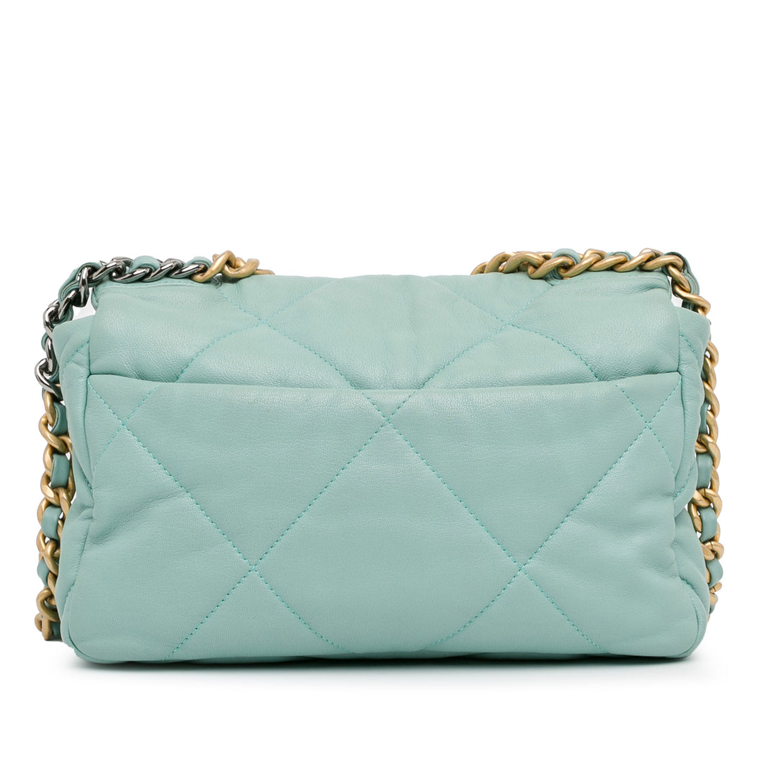 Medium Lambskin 19 Flap Blue - Gaby Paris