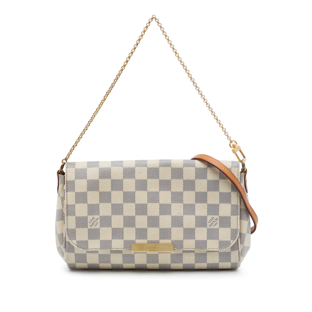 Favorite MM Damier Azur Blanc