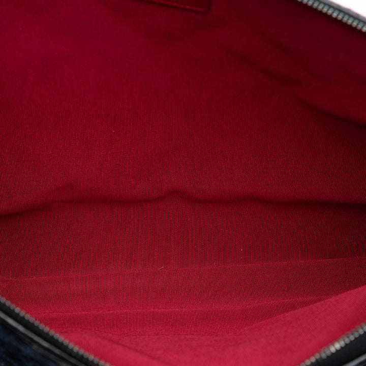 Chanel Large Tweed et Cuir de veau brodé Gabrielle O Étui Pochette