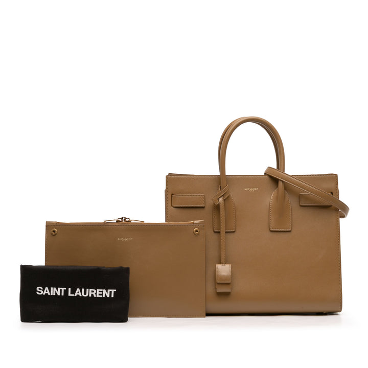 Saint Laurent Sac à main De Jour Petit Marron – vue 7 – GABY PARIS