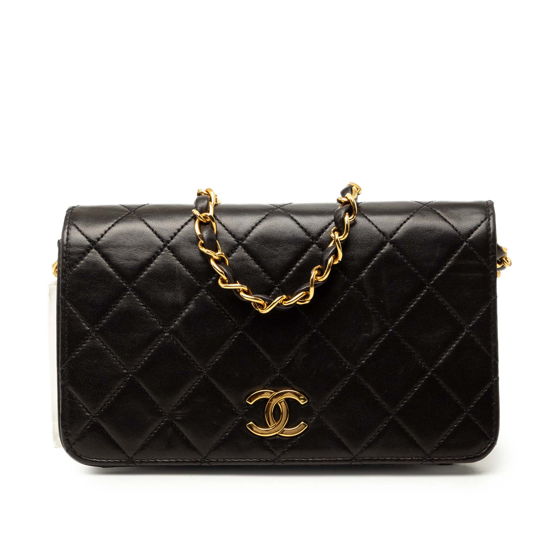 Chanel Mini CC Matelassé Cuir d’agneau Rabat intégral