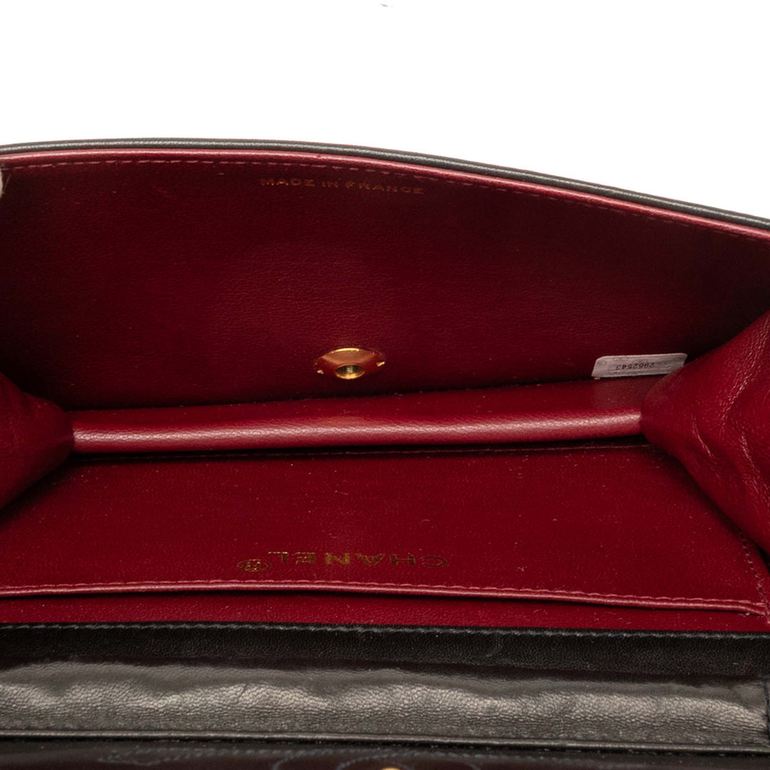 Chanel Mini CC Matelassé Cuir d’agneau Rabat intégral