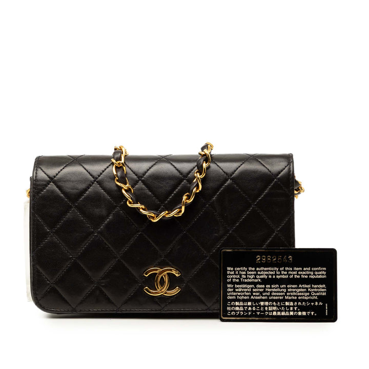 Chanel Mini CC Matelassé Cuir d’agneau Rabat intégral