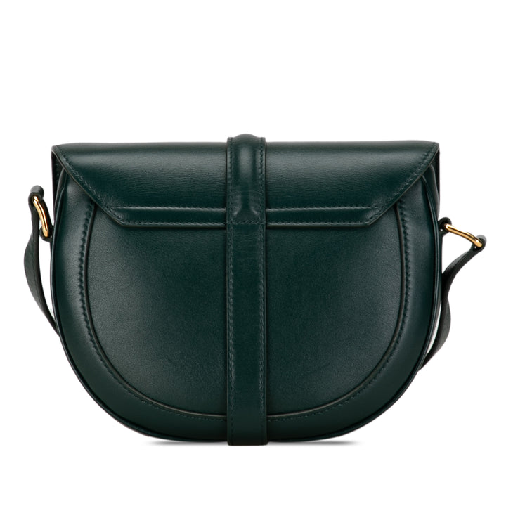 Small Leather Besace 16 Green - Gaby Paris