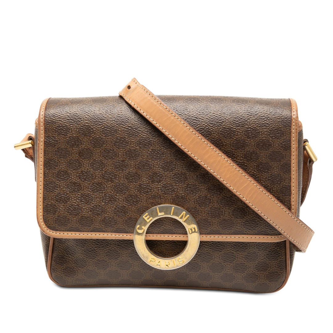 Celine Macadam Coated Toile Sac porté croisé