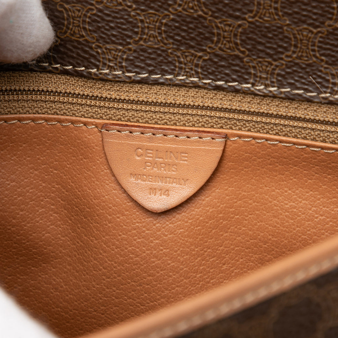 Celine Macadam Coated Toile Sac porté croisé