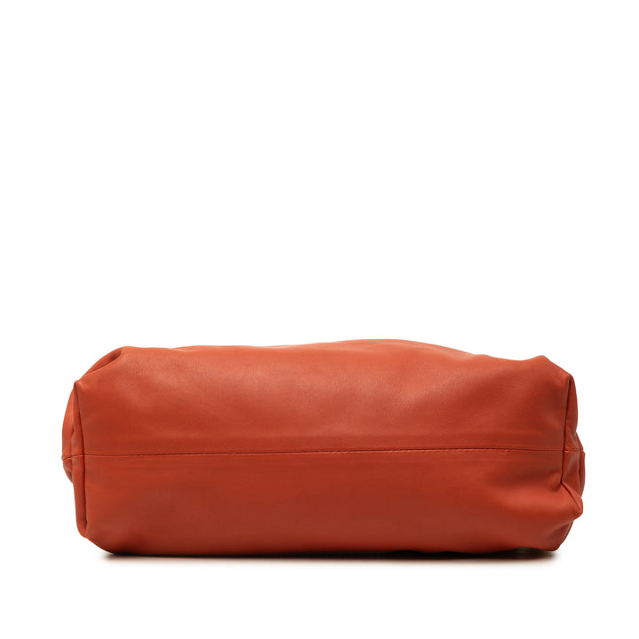 Bottega Veneta Pochette Chaîne Cuir d'agneau Orange – vue 3 – GABY PARIS