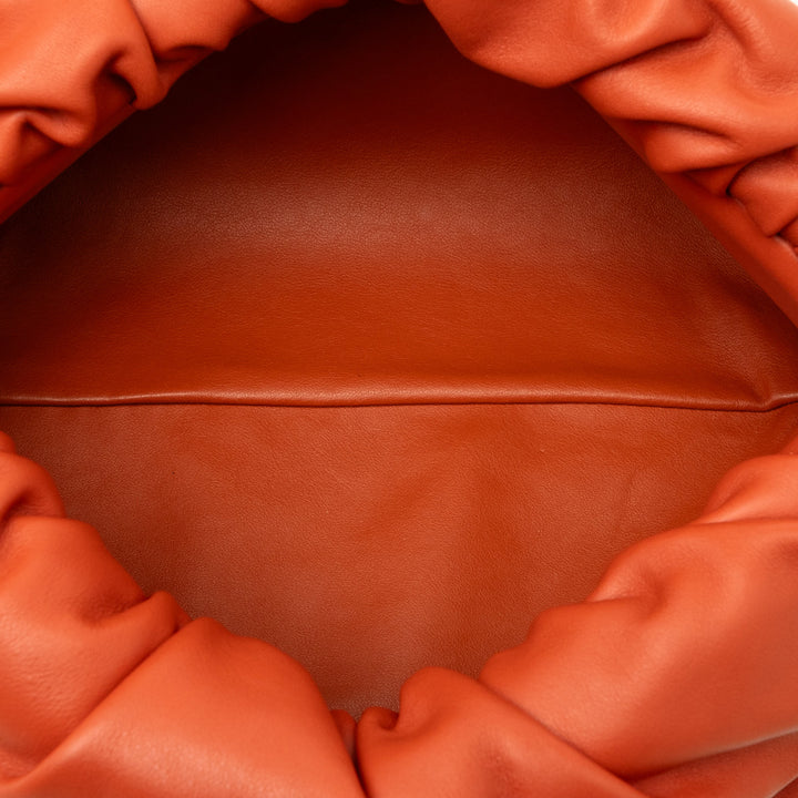 Bottega Veneta Pochette Chaîne Cuir d'agneau Orange – vue 4 – GABY PARIS