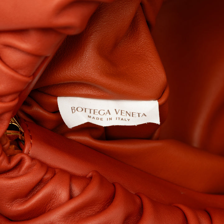 Bottega Veneta Pochette Chaîne Cuir d'agneau Orange – vue 5 – GABY PARIS