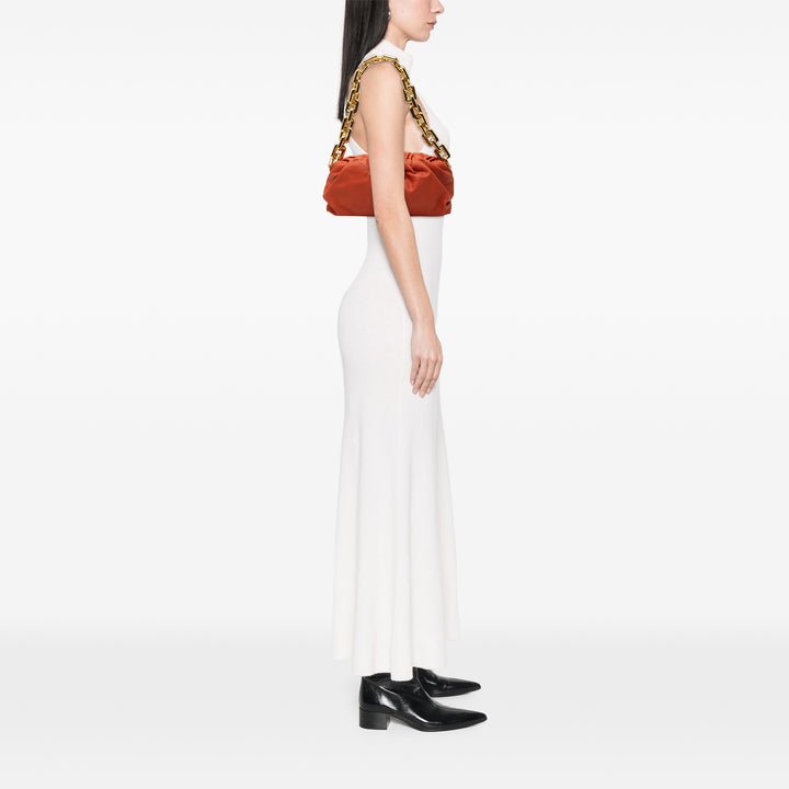 Bottega Veneta Pochette Chaîne Cuir d'agneau Orange – vue 6 – GABY PARIS