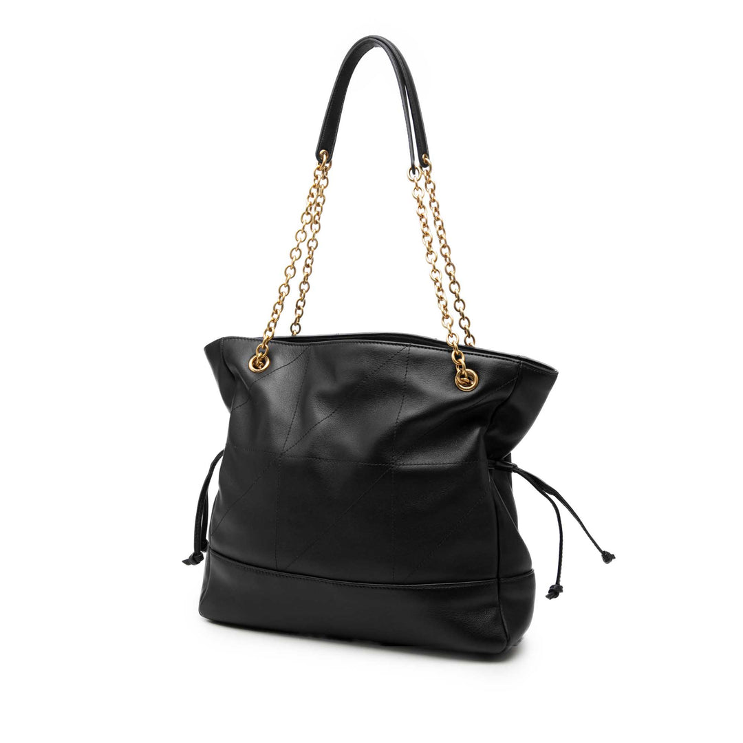 Matelassé Jamie Cabas Petit Cuir d'agneau Noir