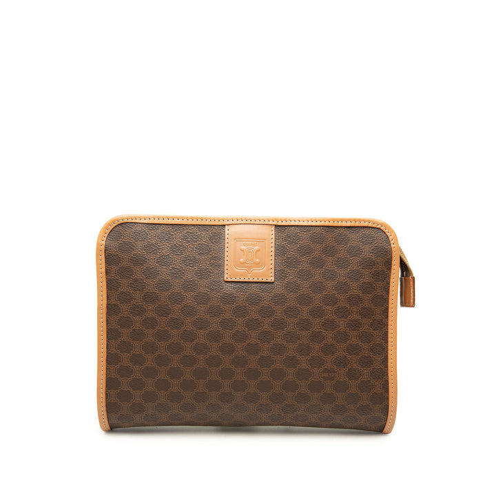 Celine Pochette Macadam Toile enduite Marron – vue principale – GABY PARIS