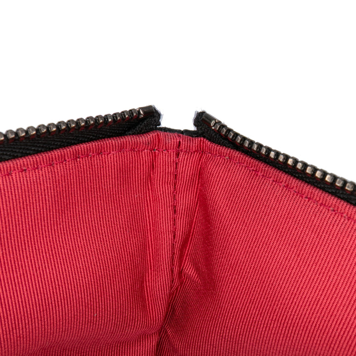 Large Aged Calfskin Gabrielle O Case Clutch Black - Gaby Paris