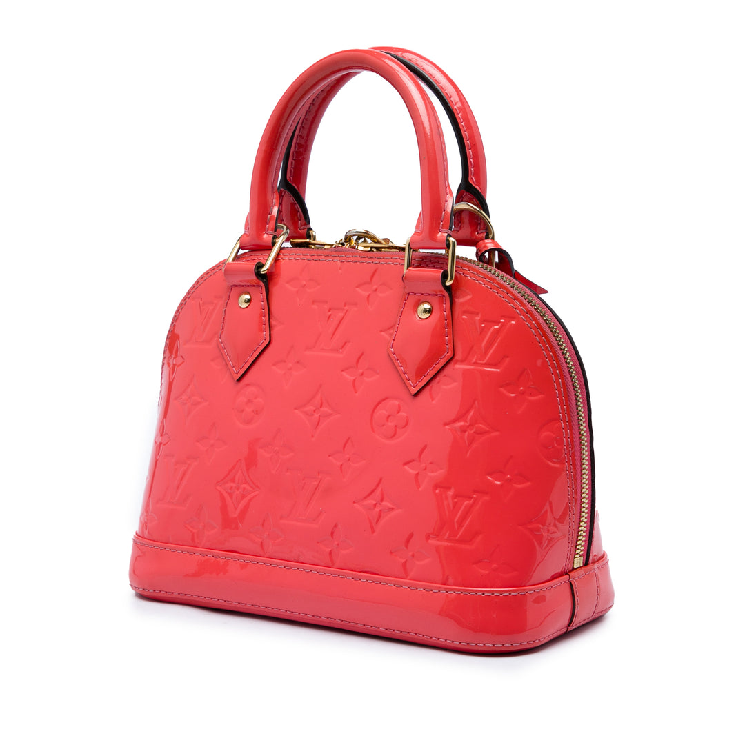 Louis Vuitton Alma BB Cuir verni Monogram Rouge – vue 2 – GABY PARIS