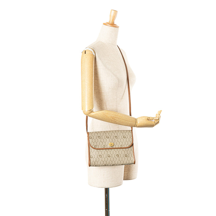 Honeycomb Coated Canvas Crossbody Brown - Gaby Paris
