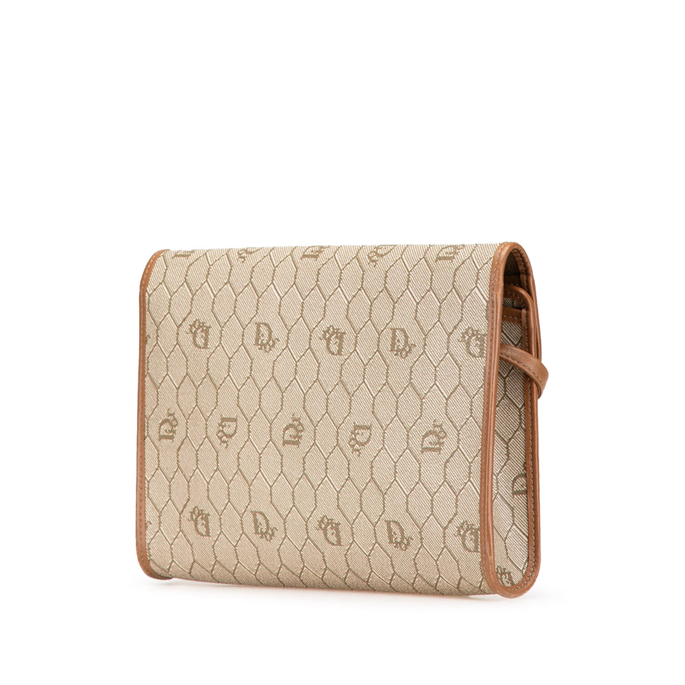 Honeycomb Coated Canvas Crossbody Brown - Gaby Paris