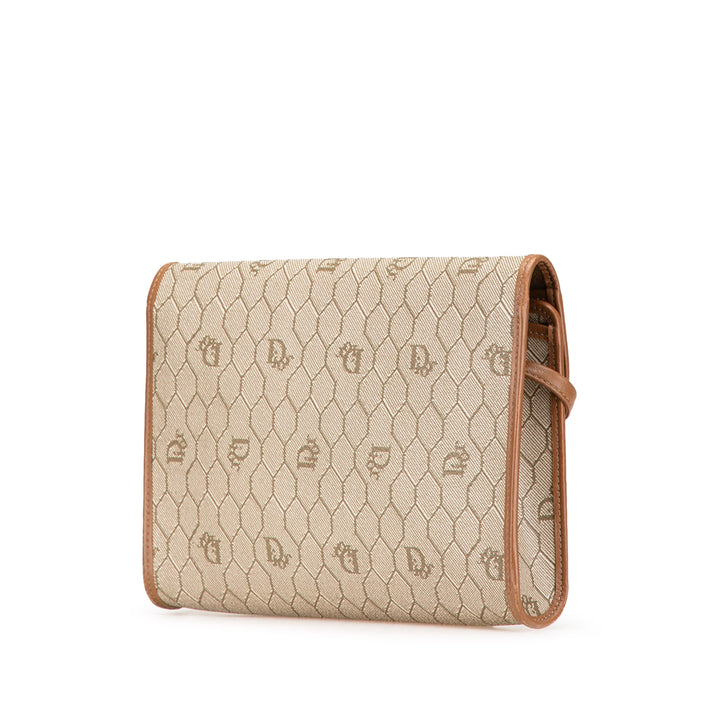 Honeycomb Coated Canvas Crossbody Brown - Gaby Paris