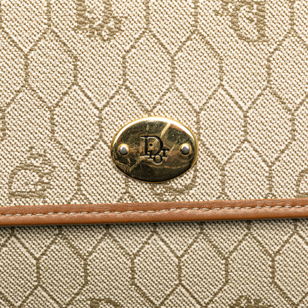 Honeycomb Coated Canvas Crossbody Brown - Gaby Paris