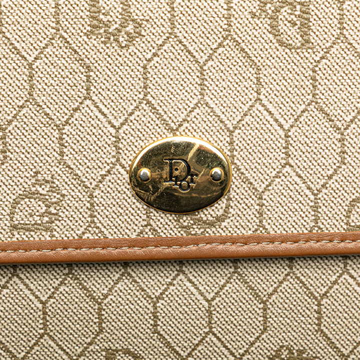 Honeycomb Coated Canvas Crossbody Brown - Gaby Paris