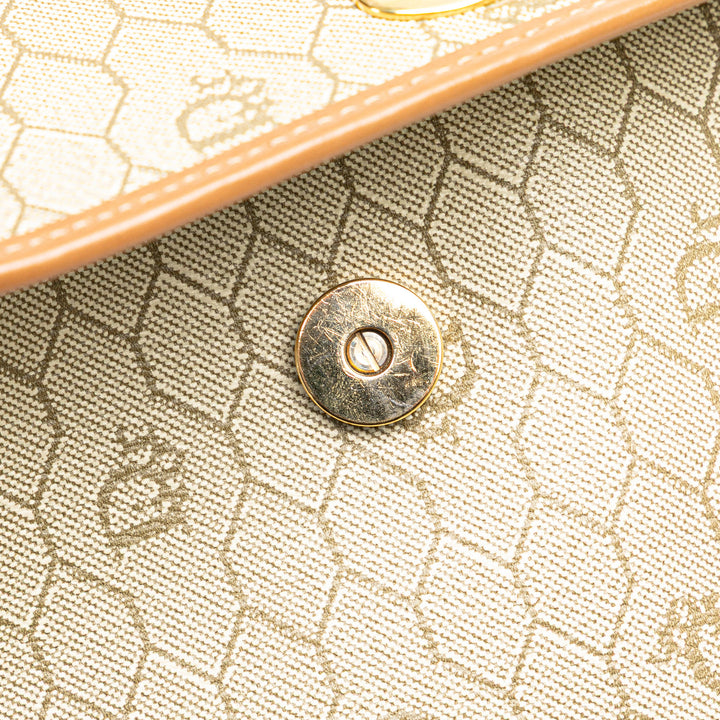 Honeycomb Coated Canvas Crossbody Brown - Gaby Paris