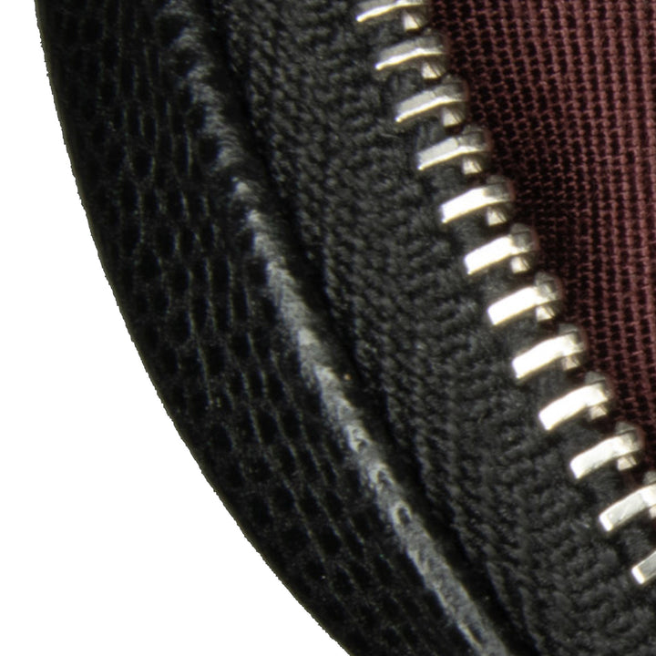 CC Quilted Caviar Round Clutch With Chain Black - Gaby Paris
