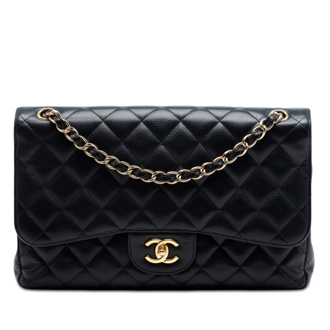 Chanel Jumbo Classic Caviar Double rabat