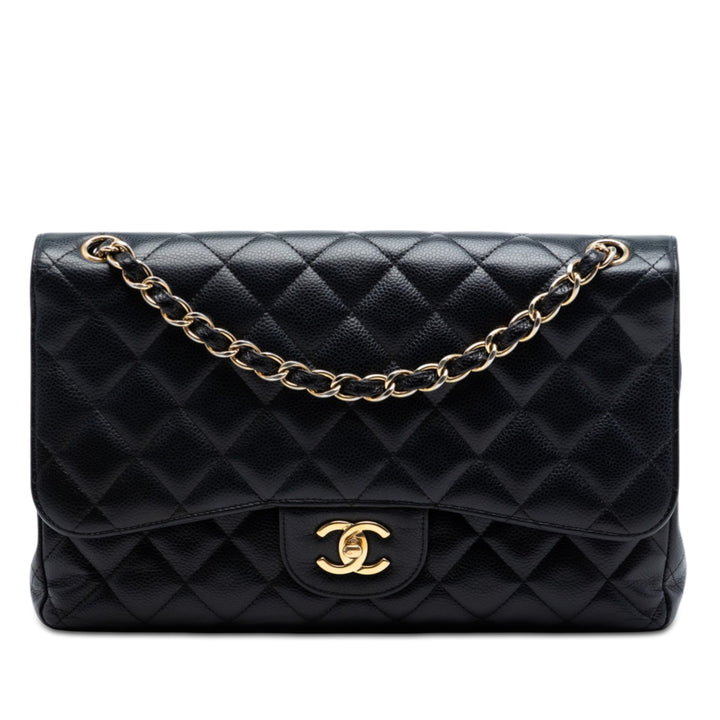 Chanel Jumbo Classic Caviar Double rabat