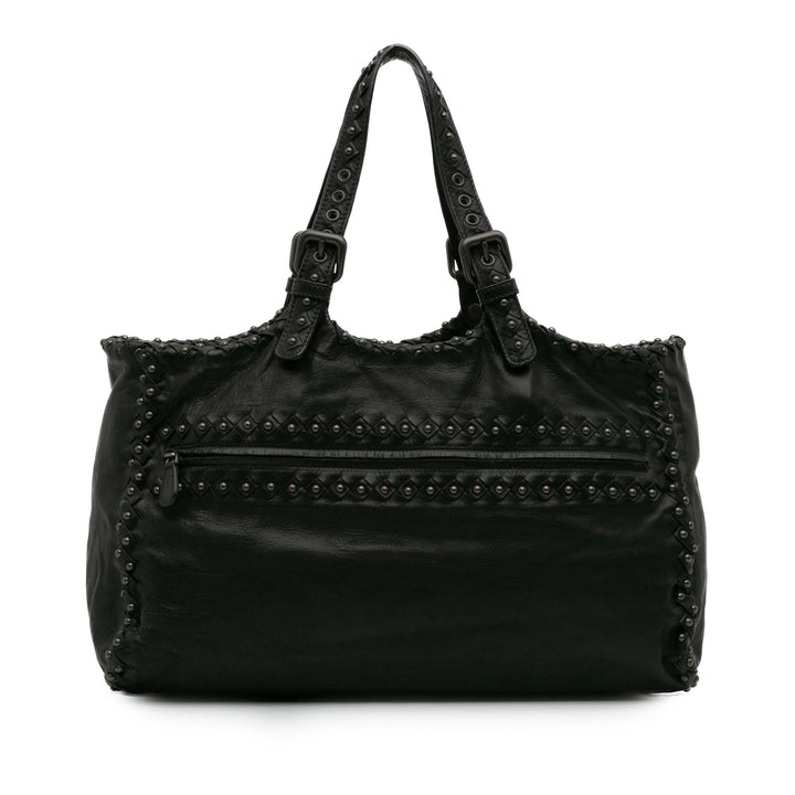 Bottega Veneta Studded Cuir Cabas Noir